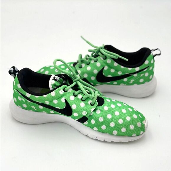 Vintage Nike Roshe Run NM ‘Polka Dot’ – Green/White | M 8.5 / W 10 - Picture 1 of 7